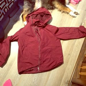 Maroon wind breaker